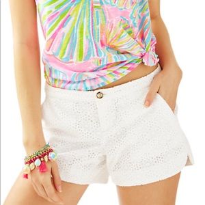 Lilly Pulitzer “adie short” sz 0 in white
